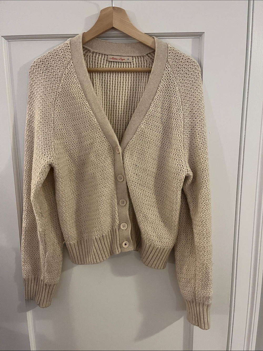 Marine Layer Robin Textured Cardigan (M - Seashell)